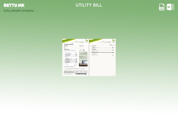 Страници со сметки за комунални услуги на ОАЕ Etisalat во модерен стил, шаблон з